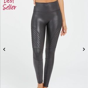Spanx Faux Leather Moto Leggings